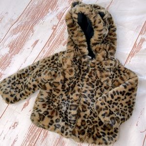 Gap Cheetah Faux-Fur Toddler Girl Jacket - Size 18-24 months